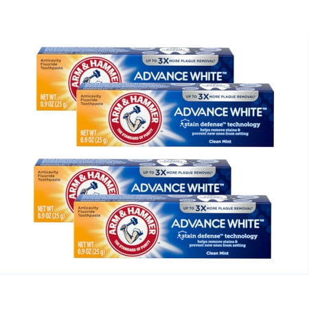 product image of Arm and Hammer Advance Whitening Toothpaste .9 Oz Travel Size 4 Pk.