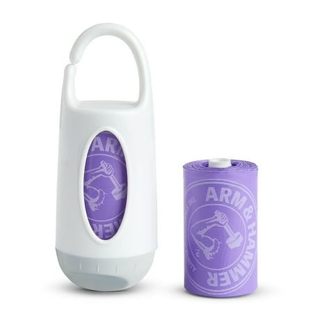 Arm and Hammer Change & Toss Diaper Bag Dispenser and 24 Count Bags, Purple