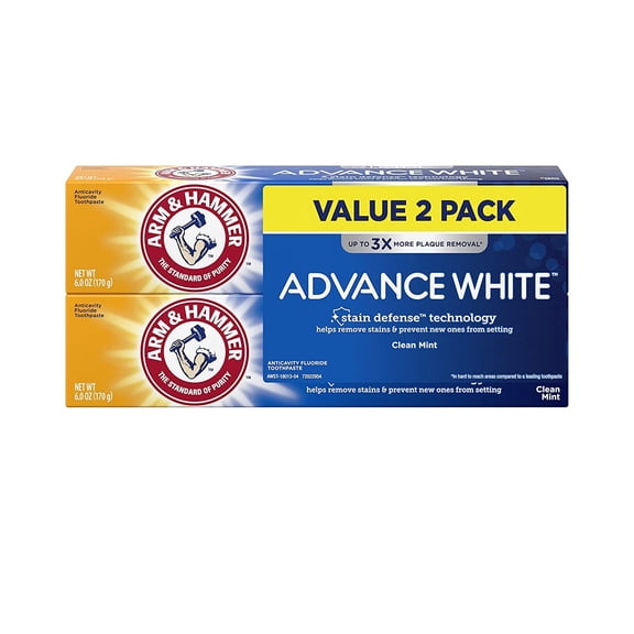Arm and Hammer Extreme Whitening With Stain Defense Twin Pack Toothpaste - 6 oz,