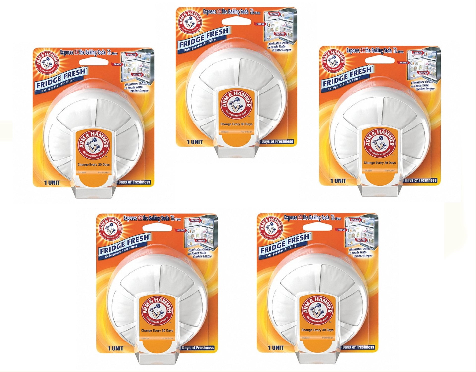 Arm and Hammer Fridge Fresh Baking Soda Disc Pack of 5