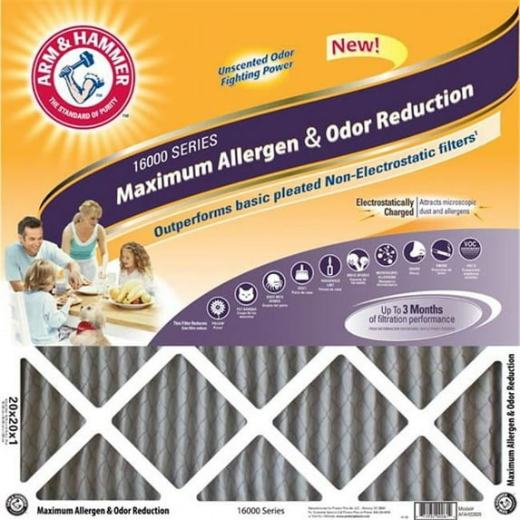 Arm and Hammer KO12X20X1 12 x 20 x 1 Arm and Hammer Max Allergen Air Filter - Pack of 4