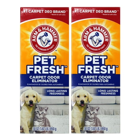 Arm and Hammer Pet Fresh Carpet Odor Eliminator Plus Oxi Clean Dirt Fighters, 30 ounce Pack of 2, 60 ounce Total