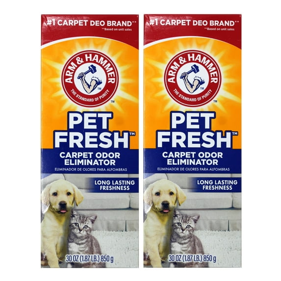 Arm and Hammer Pet Fresh Carpet Odor Eliminator Plus Oxi Clean Dirt Fighters, 30 ounce Pack of 2, 60 ounce Total
