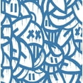thumbnail image 1 of Arm of Casso Blue Bold Arrangements Peel & Stick Wallpaper, 1 of 5