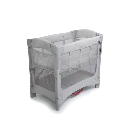 Arm's Reach Mini Ezee 2-in-1 Co-Sleeper Bassinet, Compact Bedside Sleeper, ASTM Certified, Grey