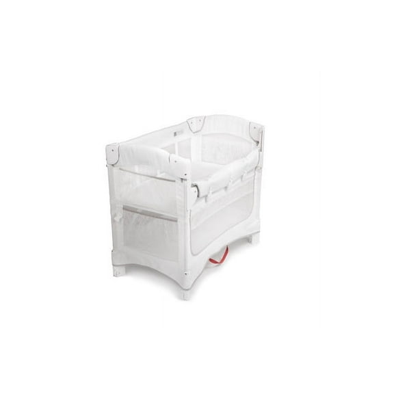 Arm's Reach Mini Ezee 2-in-1 Co-Sleeper Bassinet, White with Mattress Fitted Sheet, Carry Case