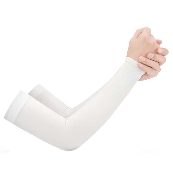 ArmCare Skin Protection Sleeve - White Thin Arm Guard, Lightweight Tear-Resistant Material, Thumbhole Design, Sensitive Skin Cover, UV Protection Sleeve, Daily Wear For Elderly & Post-Surgery, 1