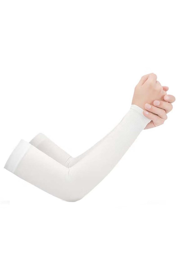 ArmCare Skin Protection Sleeve - White Thin Arm Guard, Lightweight Tear-Resistant Material, Thumbhole Design, Sensitive Skin Cover, UV Protection Sleeve, Daily Wear For Elderly & Post-Surgery, 1