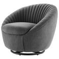thumbnail image 1 of ArmTufted Chair Accent Tufted Chair, Black Grey Gray, Fabric, Modern Contemporary, Living Lounge Cafe Room Hotel Lobby Hospitality, 1 of 7