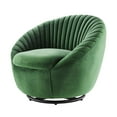thumbnail image 1 of ArmTufted Chair Swivel Accent Tufted Chair, Black Green, Velvet, Modern Contemporary, Living Lounge Cafe Room Hotel Lobby Hospitality, 1 of 7