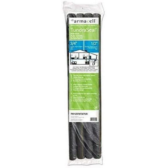 Armacell TundraSeal Self Sealing 3/4 in. x 3 ft. L Polyethylene Foam Pipe Insulation - Case of: 14;14