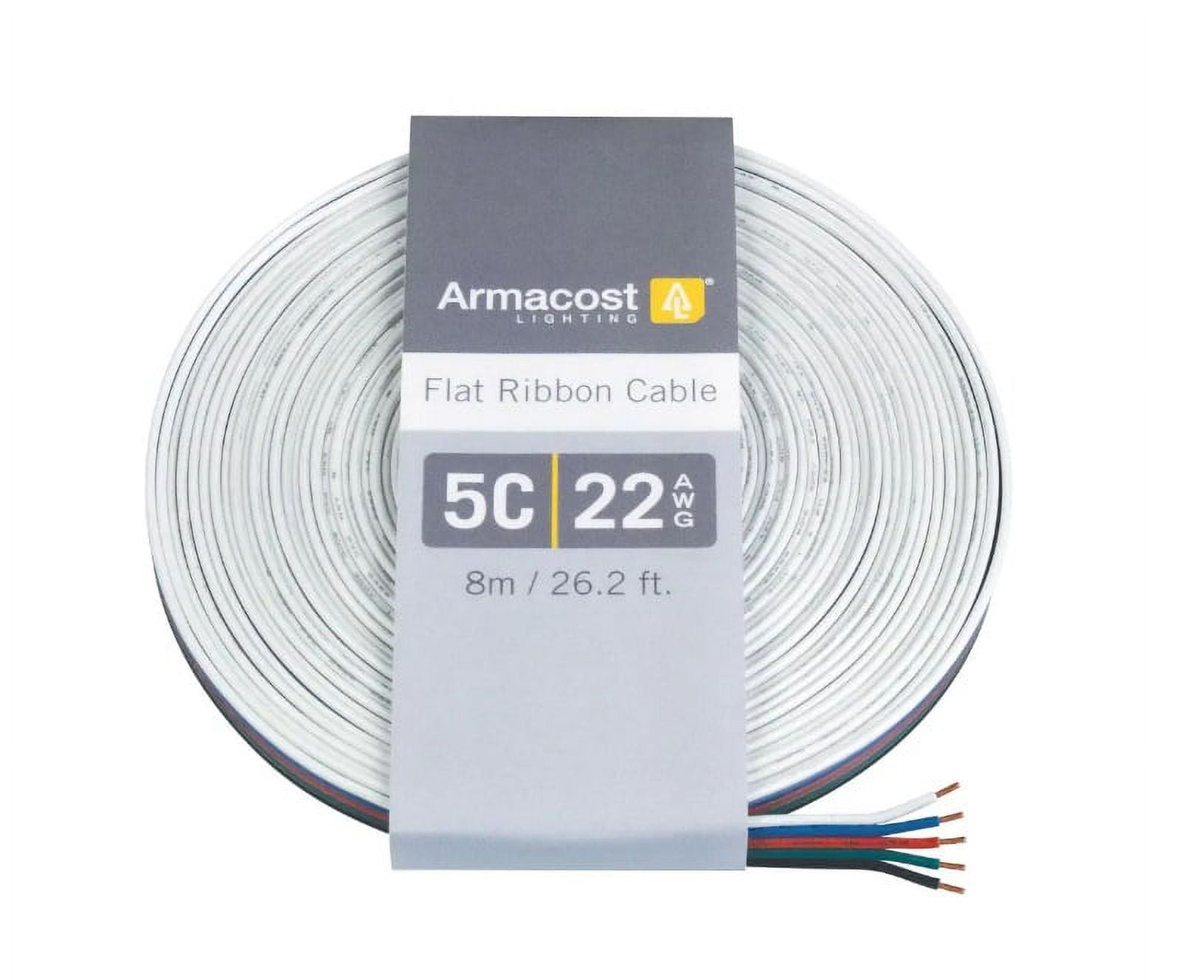 Armacost 26 ft. White Flat Ribbon Copper Cable for LED Lighting