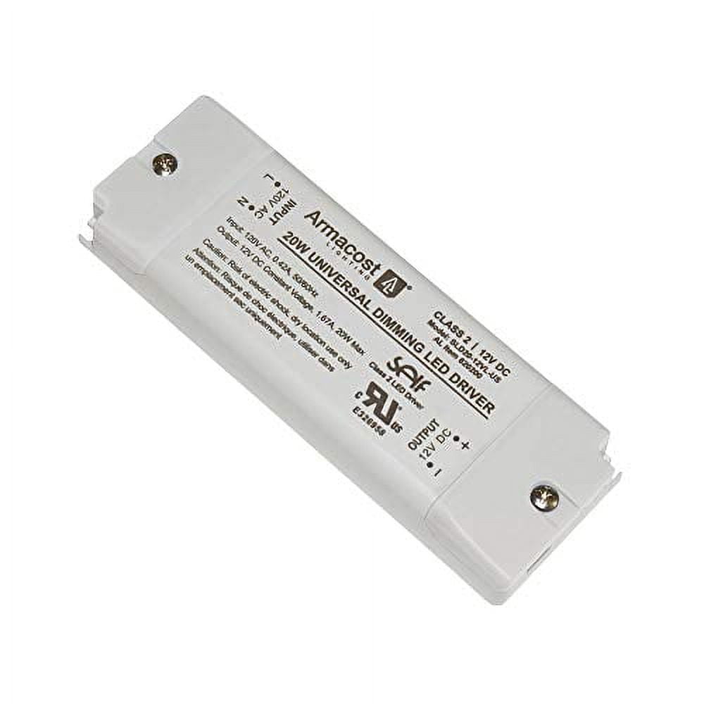 Universal Dimmable 12V 20W LED Driver with Detachable AC Cord