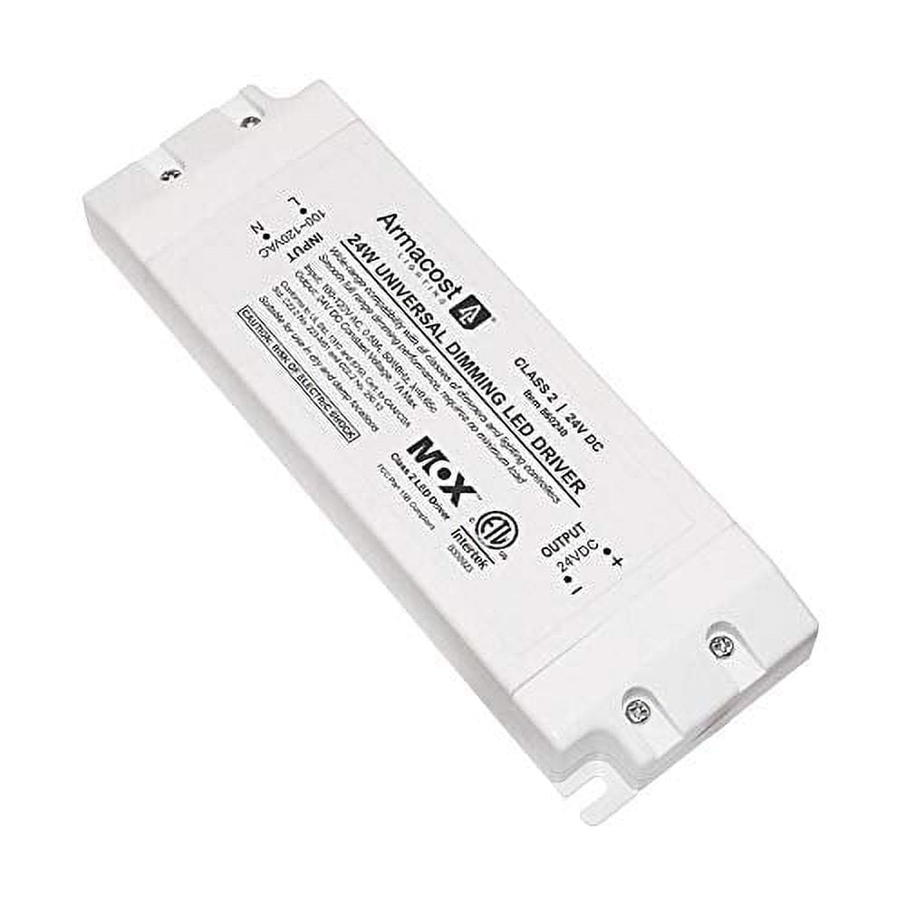 White Universal Dimmable LED Driver with Detachable Cord
