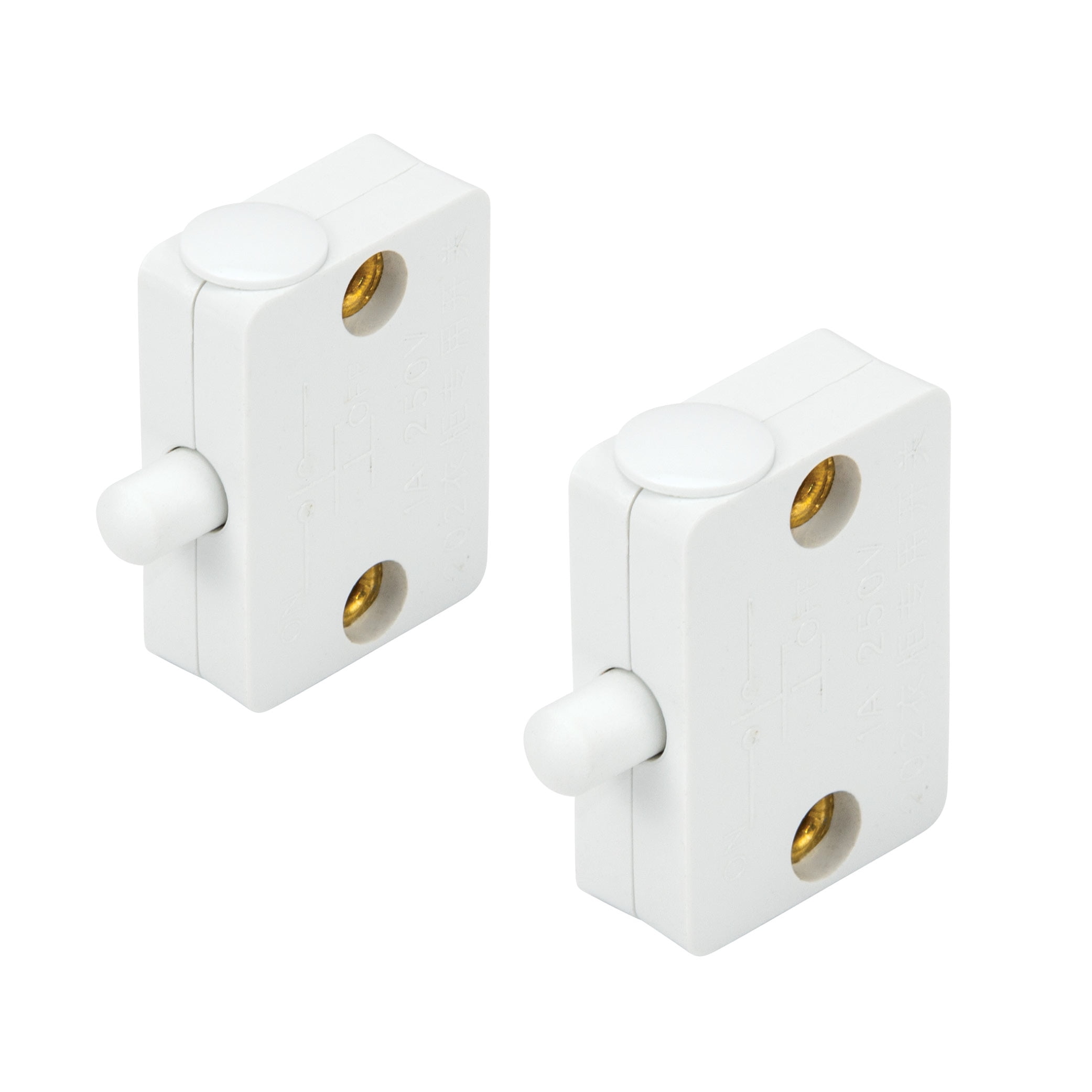 White Cabinet Door LED Light Switch (2-Pack)