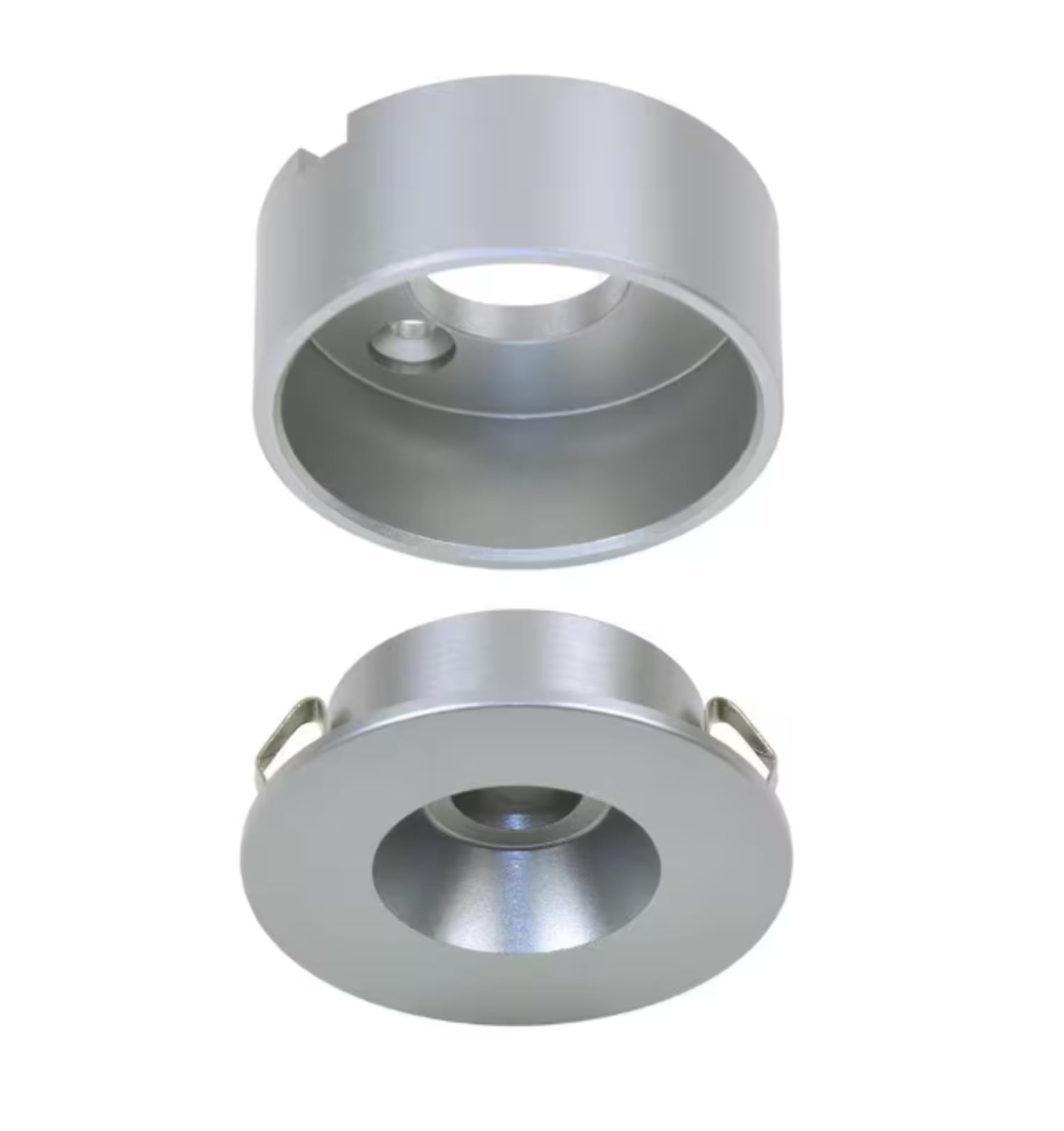 Flat Silver 2700K Warm White Under Cabinet LED Puck Light
