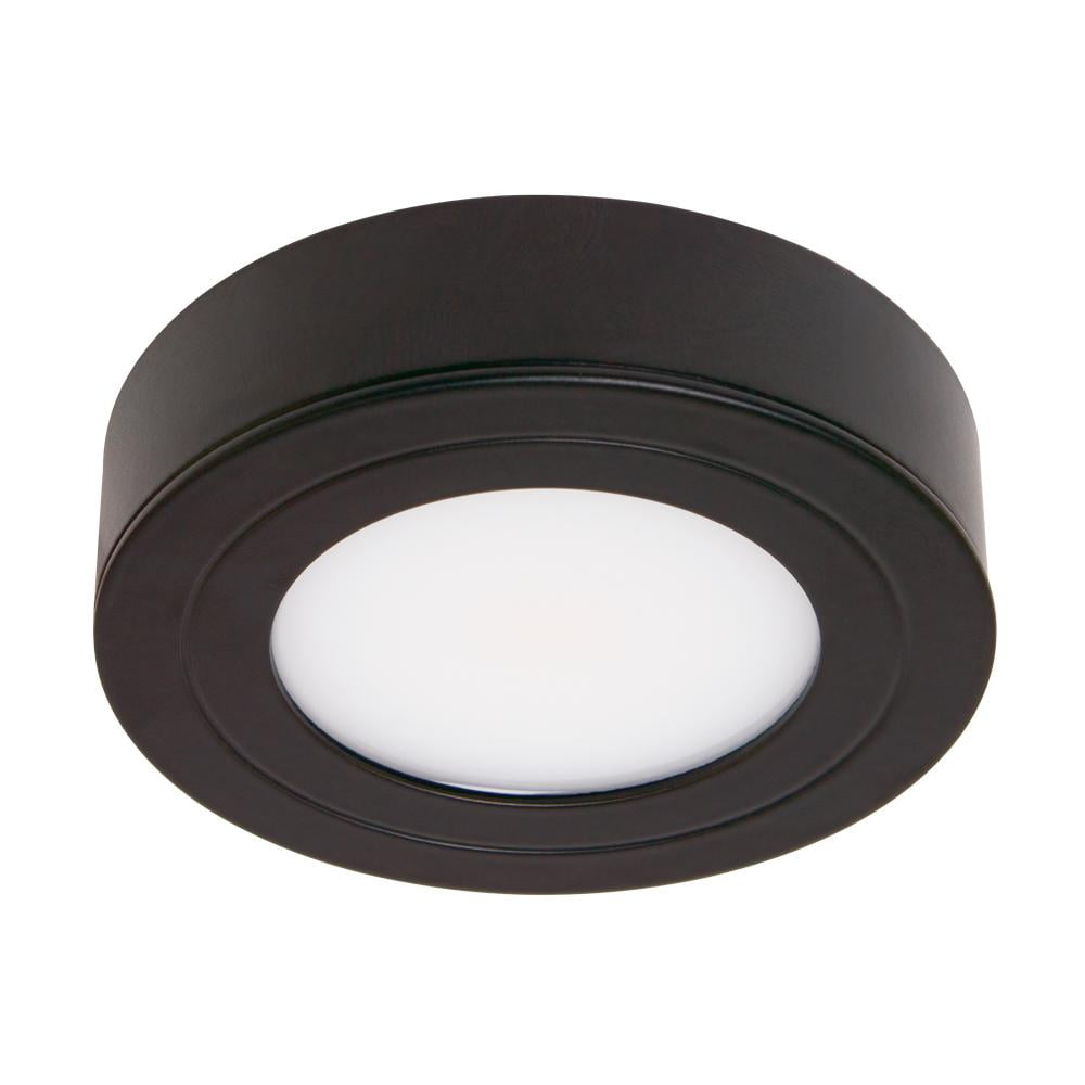 PureVue Dimmable Soft White LED Puck Light in Black Finish