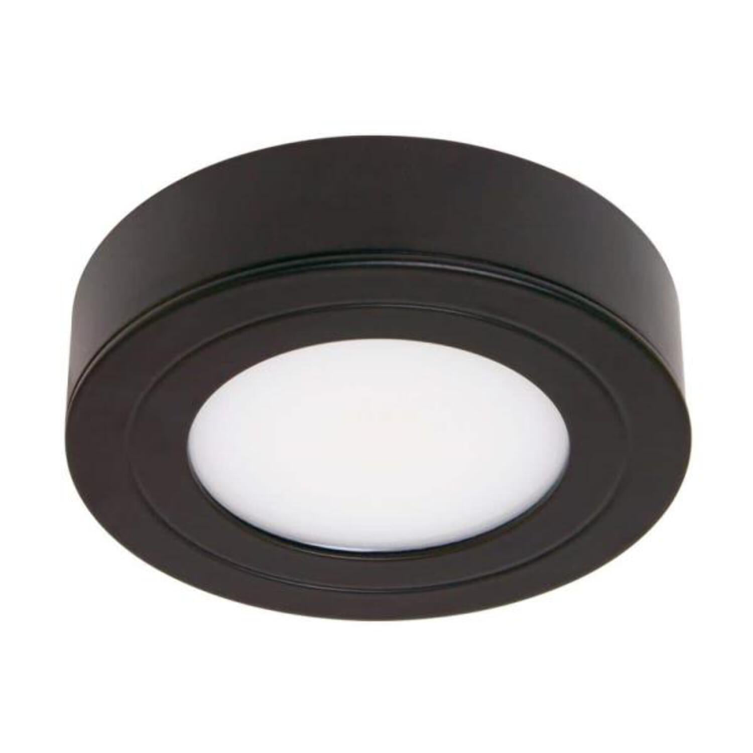 Black Satin RGB+W Under Cabinet LED Puck Light