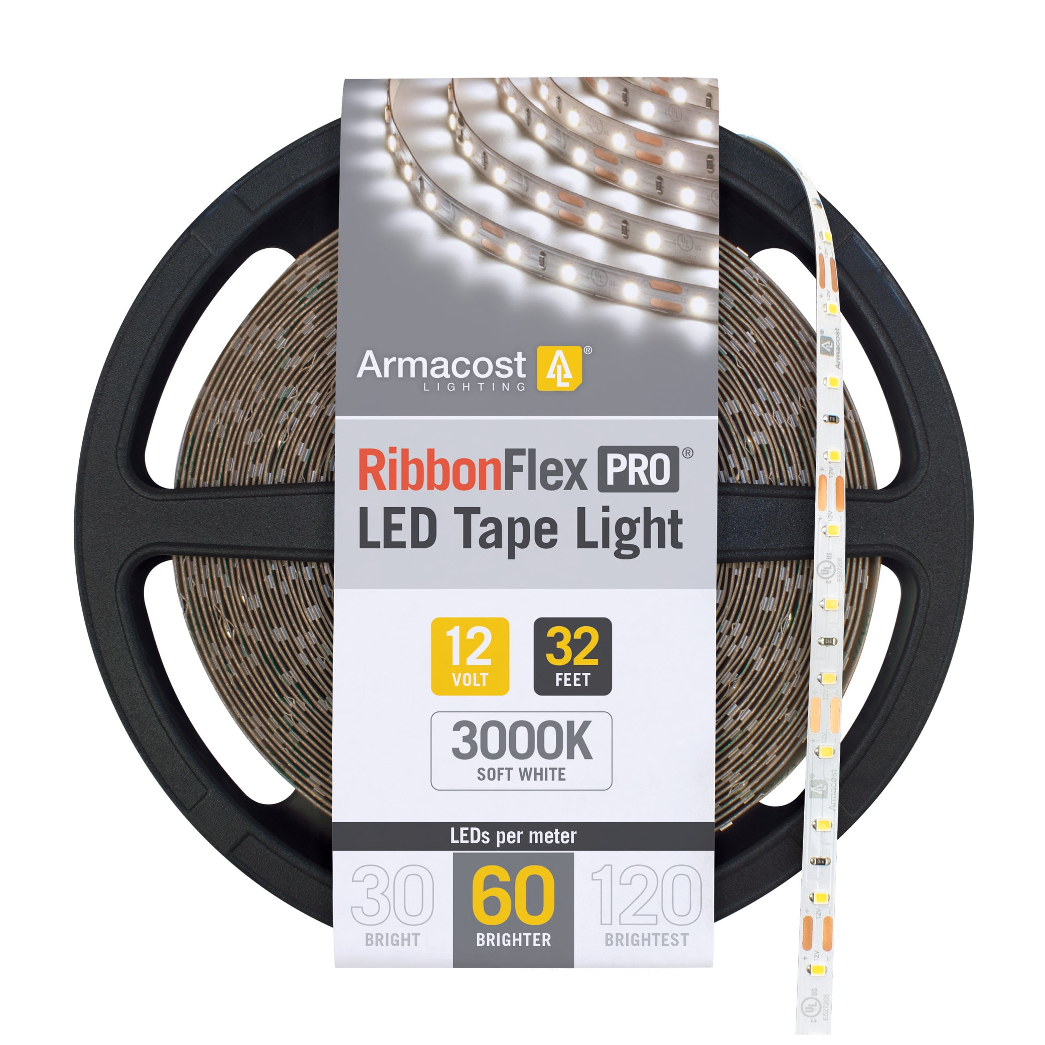 RibbonFlex Pro 32.8ft Warm White LED Strip Light Kit 3000K