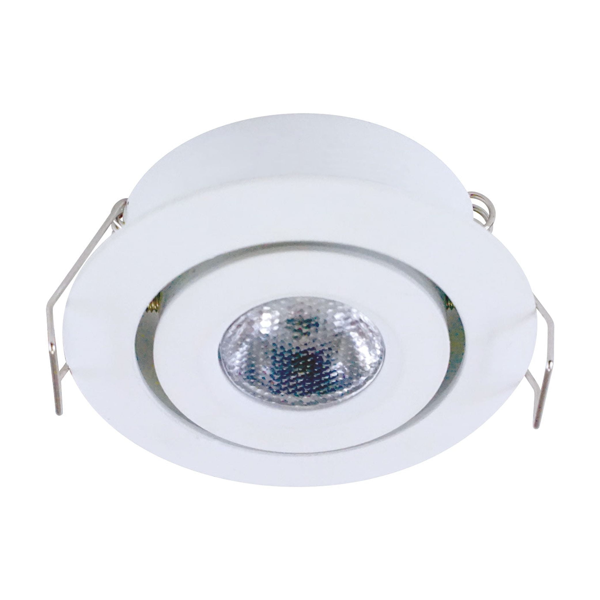 Matte White 2-Inch Swivel Recessed LED Puck Light