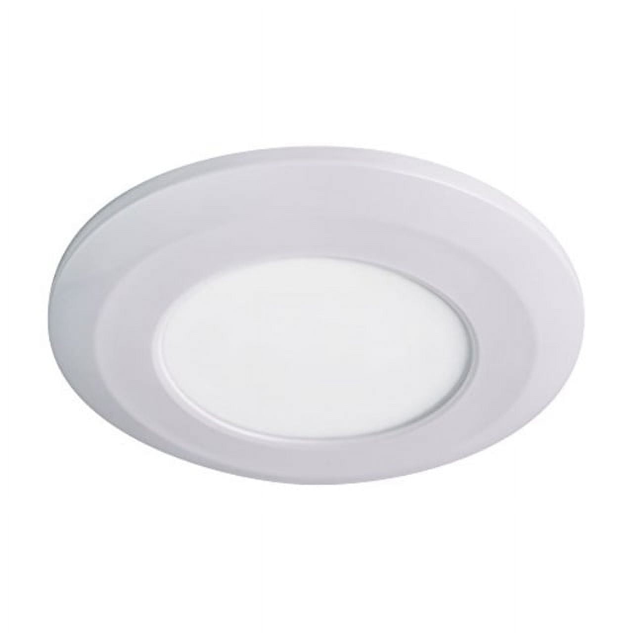 White Wafer Thin LED Puck Light with Soft White Finish