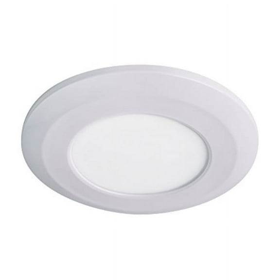 armacost lighting 214411 3-3/4" round flat panel fixture soft white 3000k wafer thin led puck light, fully dimmable with standard dimmers and surface mount installation, soft white (2700k)