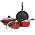 thumbnail image 1 of Armada 7 Piece Nonstick Carbon Steel Cookware Set in Red, 1 of 3