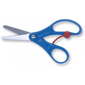 Armada Art EZ Spring Scissors Stainless Steel Round Tip Safety Scissors 5", Blue