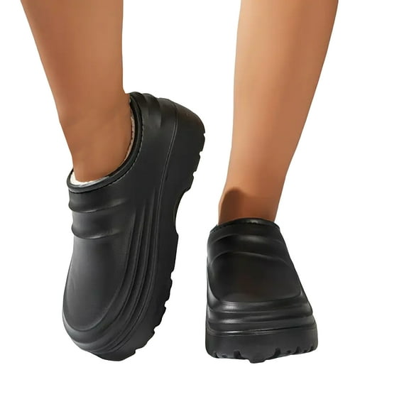 Armadillo Chef Shoes for Women Men Warm Winter Fleece Lined Garden Clog Fashion Oil Resistant Comfortable Nursing Non Slip Waterproof Work Boots