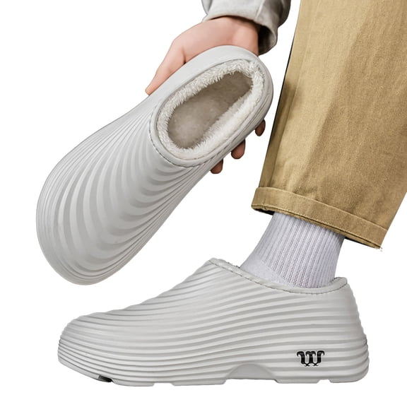 Armadillo Chef Shoes for Women Men Warm Winter Fuzzy Fleece Clogs Oil Resistant Waterproof Nurse Garden Sneakers