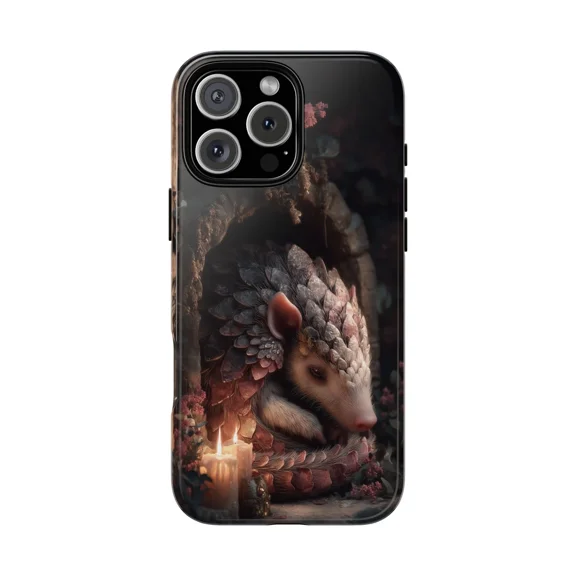 Armadillo Cozy Candle Forest Scene Case for iPhone 17 to 11 Pro Max