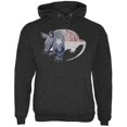 thumbnail image 1 of Armadillo Texas State Flag Distressed Silhouette Mens Hoodie Charcoal Heather LG, 1 of 1