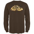 thumbnail image 1 of Armadillo Watercolor Splatter Mens Long Sleeve T Shirt Brown LG, 1 of 1