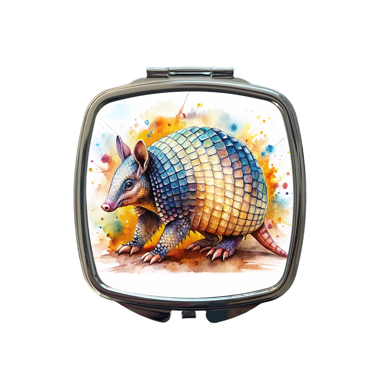 Armadillo Watercolor Travel Makeup Handbag Purse Small Pocket Compact ...
