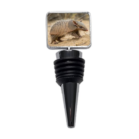 Armadillo in Nature Wine Bottle Stopper Cap Plug