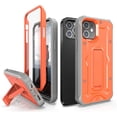 thumbnail image 1 of ArmadilloTek Vanguard Case Compatible with iPhone 12 / iPhone 12 Pro (6.1 inches) Military Grade Full-Body Rugged with Built-in Screen Protector and Kickstand - Orange, 1 of 4