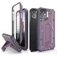 thumbnail image 1 of ArmadilloTek Vanguard Case Compatible with iPhone 12 / iPhone 12 Pro (6.1 inches) Military Grade Full-Body Rugged with Built-in Screen Protector and Kickstand - Purple, 1 of 4