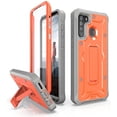 thumbnail image 1 of ArmadilloTek Vanguard Compatible with Samsung Galaxy A21 Case Military Grade Full-Body Rugged with Built-in Screen Protector and Kickstand - Orange A21 Orange Samsung Galaxy A21, 1 of 5