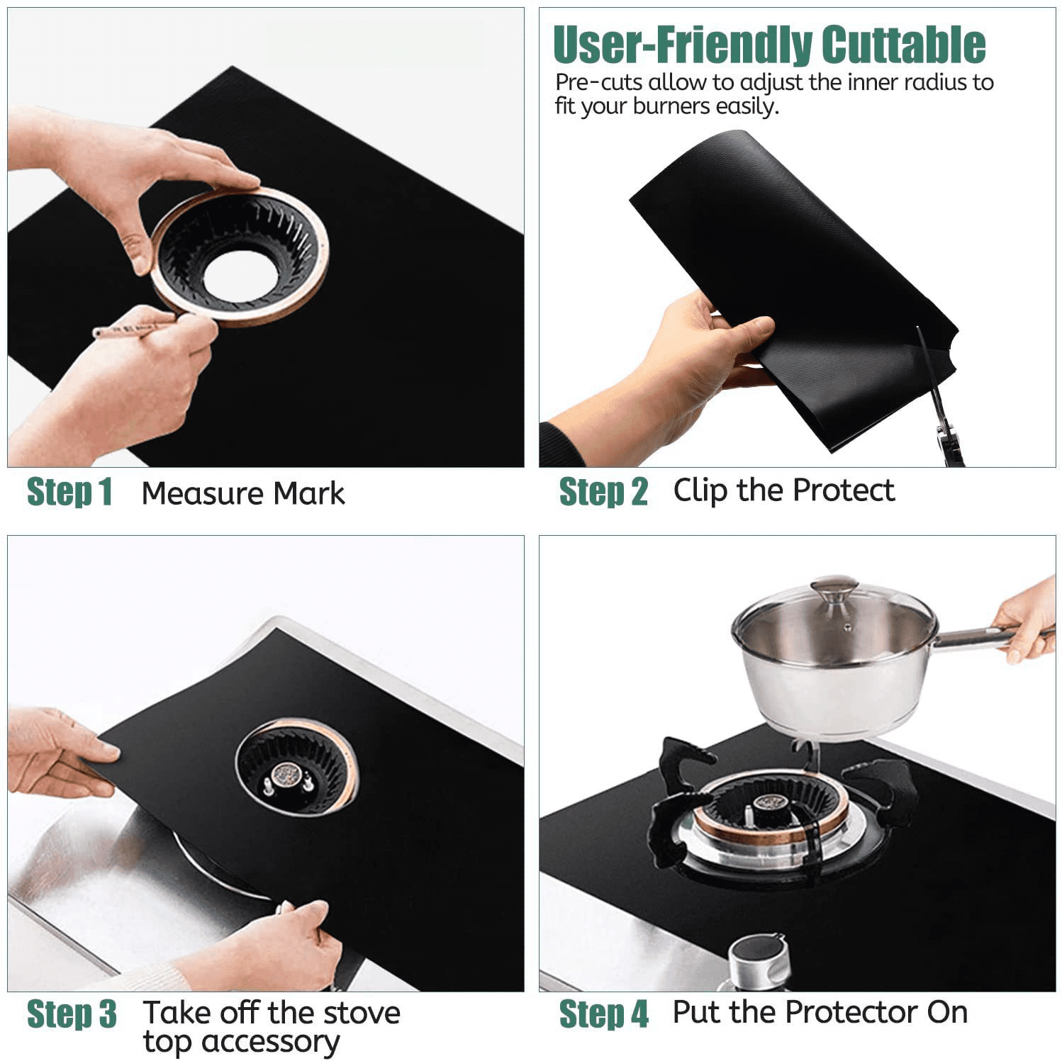 Armadurra Split fivehole Gas Stove pad Gas pad cleaning pad 5 Holes