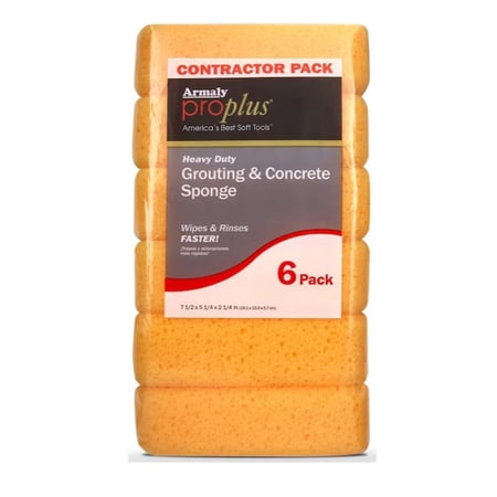 Armaly ProPlus ProPlus Yellow Heavy Duty Polyurethane Grout sponge 6 -Pack
