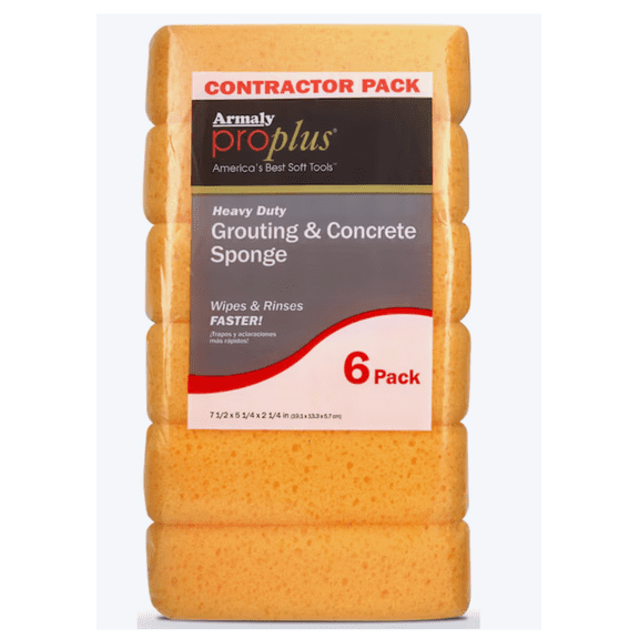 Armaly ProPlus ProPlus Yellow Heavy Duty Polyurethane Grout sponge 6 -Pack