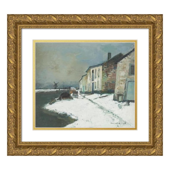 Armand Apol 23x20 Gold Ornate Framed and Double Matted Museum Art Print Titled - Countryside