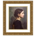 thumbnail image 1 of Armand Cambon 12x14 Gold Ornate Wood Frame and Double Matted Museum Art Print Titled - Portrait of a Girl; After the Ball (1885), 1 of 4