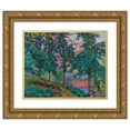 thumbnail image 1 of Armand Guillaumin 14x12 Gold Ornate Wood Frame and Double Matted Museum Art Print Titled - Landscape of Creuse (circa 1910), 1 of 4