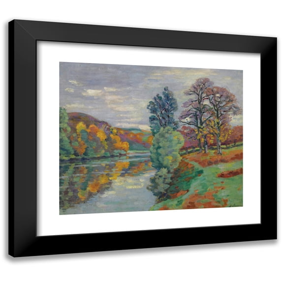 Armand Guillaumin 17x15 Black Modern Framed Museum Art Print Titled - La Roche De L'Echo, Crozant (1913)
