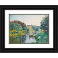 thumbnail image 1 of Armand Guillaumin 24x19 Black Ornate Framed Double Matted Museum Art Print Titled: La Roche De L’Echo, 1 of 5