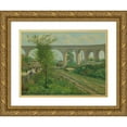 thumbnail image 1 of Armand Guillaumin 24x20 Gold Ornate Framed and Double Matted Museum Art Print Titled - The Arcueil Aqueduct at Seals Railroad Crossing (1874), 1 of 4
