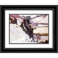 thumbnail image 1 of Armand Guillaumin 2x Matted 24x20 Black Ornate Framed Art Print 'Creuse under the snow', 1 of 2