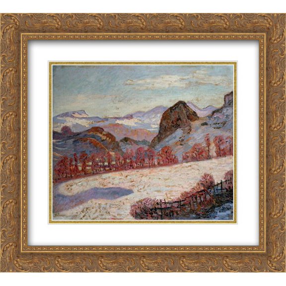 Armand Guillaumin 2x Matted 24x20 Gold Ornate Framed Art Print 'Saint-Sauves-d'Auvergne'