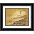 thumbnail image 1 of Armando Reveron 2x Matted 24x20 Black Ornate Framed Art Print 'Amanecer desde punta Brisas', 1 of 2